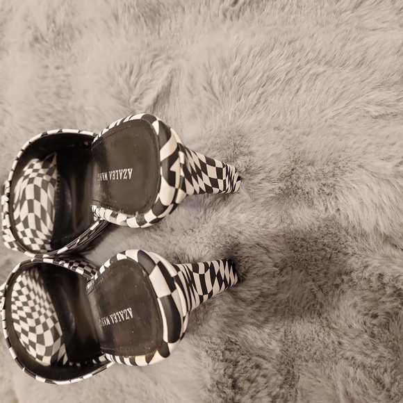 Azalea Wang Size 11 Square Toe Faux Leather Mule Pumps. NIB - Picture 4 of 9